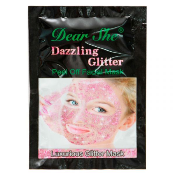 Dear She Dazzling Glitter Peel Off Facial Mask pink 18 g